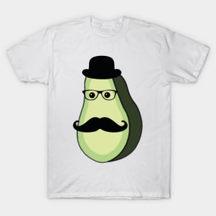 Fruit genius avacado with hat and mustach T-Shirt